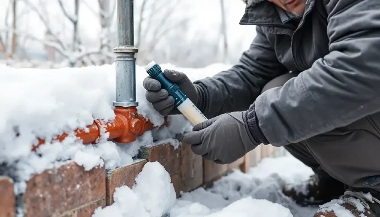 Undichte Wasserrohre im Winter abdichten Epoxidharz-Knete als schnelle Lösung